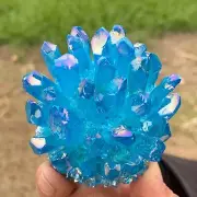 152G New Find Blue Phantom Quartz Crystal Cluster MineralSpecimenHealing