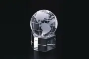 Crystal World Globe 50mm with Hexagon Base