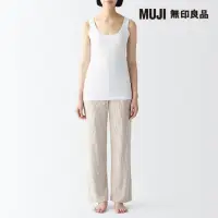 在飛比找momo購物網優惠-【MUJI 無印良品】女清爽舒適棉質附吸汗墊片坦克背心(共4