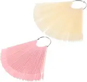 Minkissy Nail Polish Sample Sticks Display Board Fan Shaped Practice Nail Tips for Salon Professionals