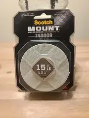 Scotch Mount Double Sided 1 in. W X 125 in. L Mounting Tape White
