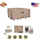 Waterproof Rectangular Dining Table Cover for Outdoor Furniture - 600D Polyester