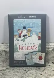 Peanuts Gang, Charlie Brown, Snoopy, Assorted Boxed Christmas Cards, Pack of 16