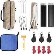 Perfk Car Side Awning Waterproof Premium Easy to Install, Sun Protection Practical Portable Camping Gear for Outside Travel, Light Brown