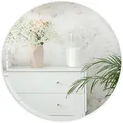 Round Wall Mirror for Bathroom Bedroom, LETSFIELD 41cm Frameless Wall Mirror for Home Decor
