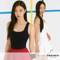 在飛比找蝦皮商城優惠-XEXYMIX 柔軟方領V字肩帶背心上衣 XWFBR04H2