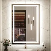 Bathroom LED Mirror 24X36 Inch Front Lighted Backlit Frameless Bathroom Mirror w