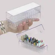 Transparent 48hole Nail Drill Bit Storage Box Empty Clear Box Nail Drill Display