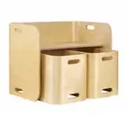 Keezi 3PC Kids Table and Chairs Set Toys Play Desk Children Shelf Storage