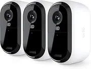 Arlo Essential Security Camera 1080p HD | Outdoor - Indoor | 2nd Gen | Wireless with Spotlight, 2-Way Audio, Color Night Vision, Live Stream, Real Time Notifications, Wide Angle - White, 3 Cameras