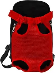 iplusmile Pet Backpack for Dogs Cats Portable Chest Bag 4 Legs Breathable Travel Bag for Small Pets Neck Strap Size l
