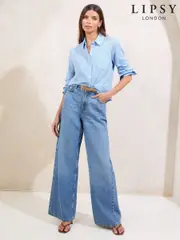 Lipsy Blue Button Through Shirt (W29969) | $74