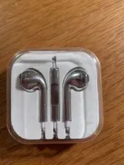 Ear Bud Headphones for iPhone & Computers NEW WIRED 3.5 mm Silver Metallic