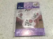 PlaidBucilla Rose Lace Quilt Blocks XStitch Kit w/6 Stamped Blocks 15x15” #65256