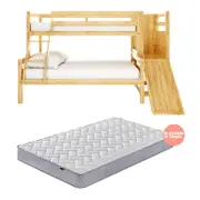Harel Slide Bunk Bed with Vesta Mattress