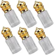 WOONEKY 6Pcs Roll Portable Roll Bottle Exquisite Glass Essential Oil Container for Perfume for and Travel Stylish and Compact Design for Liquids