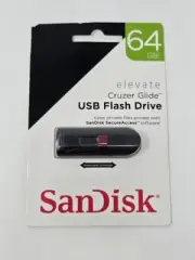SanDisk Elevate Cruzer Glide USB Flash Drive (64GB) - New