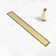 Linear Shower Drain, 36" Gold Stainless Steel with 2-in-1 Tile Insert Cover