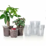 30pcs Reinforced Clear Nursery Pots, Plastic Nursery Pots With Drainage Holes, Transparent Nursery Pots Variety Pack, Plastic Plant Pots Seedling P...