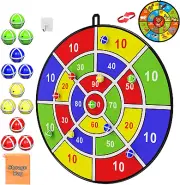 74Cm Large Dart Board for Kids, Kids Dart Board with Sticky Balls, Double Sided,