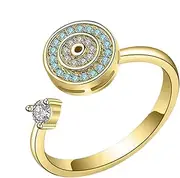 Fidget Ring - Adjustable Fidget Toy for Women Men - Sensory Rings, Adult Rolling Ring Fidget Jewelry Stylish for Lovers, Holidays, Families