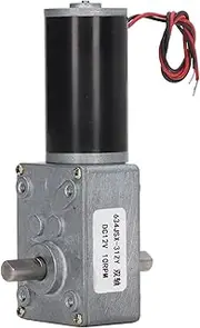 Nutriess DC 12V Gear Motor DU AL Shaft Self Locking wo rm Geared Motor 10RPM Speed Reduction CW CCW for Robotics and DIY Projects (10RPM)