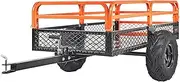 VEVOR ATV UTV Trailer Tow Behind Dump Cart, 1500lbs 15 Cubic Feet, Heavy Duty Yard Garden Trailer Pull Behind Dump Trailer for Lawn Mower Tractor