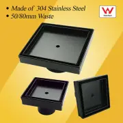 Matt Black 100/130mm Small Floor Drain Shower Grate Tile Insert 50/80mm Waste