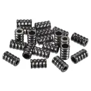 20pcs Metal Bell Stopper Drawstring Cord Locks Rope Fastener Toggle Black