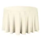 10 pc 108" Round Cloth Fabric Linen Tablecloth - Ivory - Wedding Restaurant bq