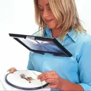 Large Hands-Free LED Magnifying Glass with Light Neck Strap for Reading & Crafts