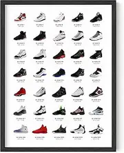 HAUS AND HUES Jordan Sneaker Posters for Guys - Michael Jordan Shoe Cool Wall Art for Bedroom, Dope Hypebeast Sneakerhead Room Decor, (12”x16” UNFRAMED)