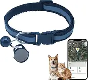 Jasullminral Silicone Bell Cat Tracker, Locator for Pets Only iOS, Dog Location Tracking Collar, Works Worldwide with Any Collar, No Other Fees, Huthur Tag