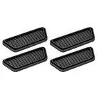 4pcs Refrigerator Drip Catcher Rectangular Mini Fridge Drip Tray Black