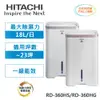 快速到貨↗HITACHI日立 1級能效18公升負離子清淨除濕機RD-360HS/RD-360HG-庫