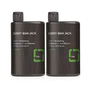 Every Man Jack 2-in-1 Thickening Shampoo + Conditioner - Thicken, Cleanse, and H