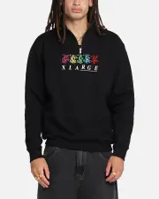 [X-LARGE] X-large Funky Quarter Zip Crewneck Black - Size M M Black