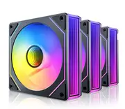 OKINOS Infinity ARGB PWM Fans 3 Pack with ARGB PWM Controller hub. 800-1800RPM 52.44CFM. 29.1 dBA INF3ARGBC