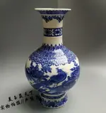 景德鎮陶瓷器花瓶青花瓷擺件 百鳥朝鳳花瓶 現代時尚家居客廳擺設