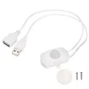 DC 5-24V 5A PIR Motion Sensor Switch Activated LED Lights with USB Cable White