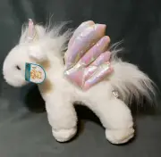 NWT Kelleytoy Korean Design Plush White Unicorn 11" Stuffed Animal Toy
