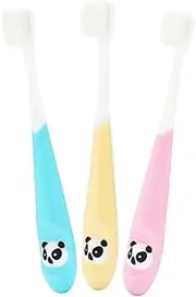 HAMPPLIES 3Pcs Soft Bristles Toothbrush Cleaning for Aged Years Multi with Unique and Brush Design