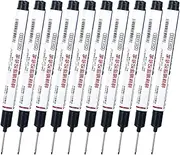 Long Tip Marker Pen - Long Head Marker Pen, Bathroom Carpentry Marking Tool Pen | Long Head Deep Hole Marker 10pcs Metal Markers