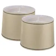 2Pcs Drum Lampshade for Table Lamps 11.4x12.6x9.8" Floor Lamp Shade Beige Black