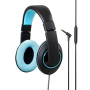 Kensington Over-Ear Headphones/Headset w/ Inline Mic/Volume For PC Con Blue