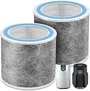 HP102 Replacement Filter 2 Pack Compatible with Shark HP100 HP102, HP102PET & HC450, HC451, HC452, HC455 Air Purifier,Compare Part # HE1FKPET, HE1FKBAS