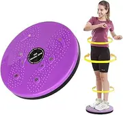 Twisting Waist Disc,Balance Board with Non-Slip Self Fitness Trainer, Aerobic Exercise Disc Exerciser Rotating Board,Exercise Equipment for Home Female (Purple)