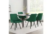 Artiss Dining Chairs Set of 4 Velvet Swivel Base Green