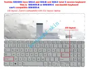New For Toshiba Satellite S55-B S55-C S55D-C S55t-B S55T-C keyboard US white