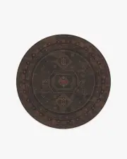185' Round | Machine Washable Runner Rug | Kid & Pet Friendly | Indoor Rug | Shira Bordeaux Rug | Ruggable